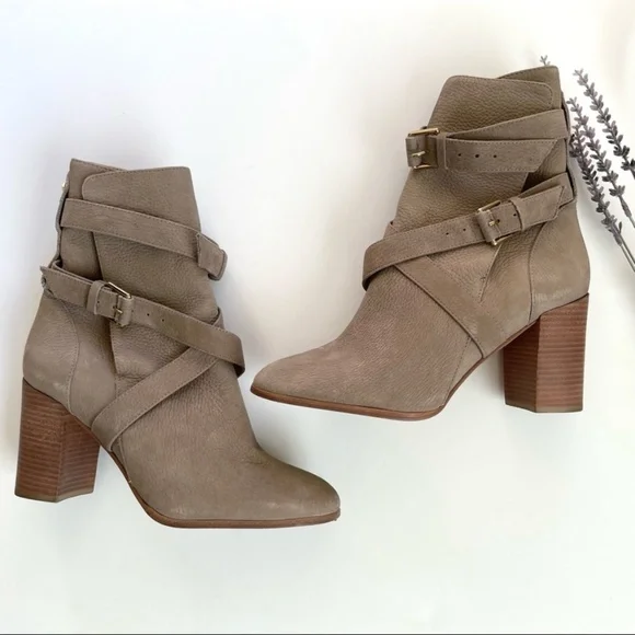 Kate Spade Women\'s Lexy taupe double buckle Moto heeled boot Kate Spade New York Lexy Motorcycle Boots | Mercari main image 4